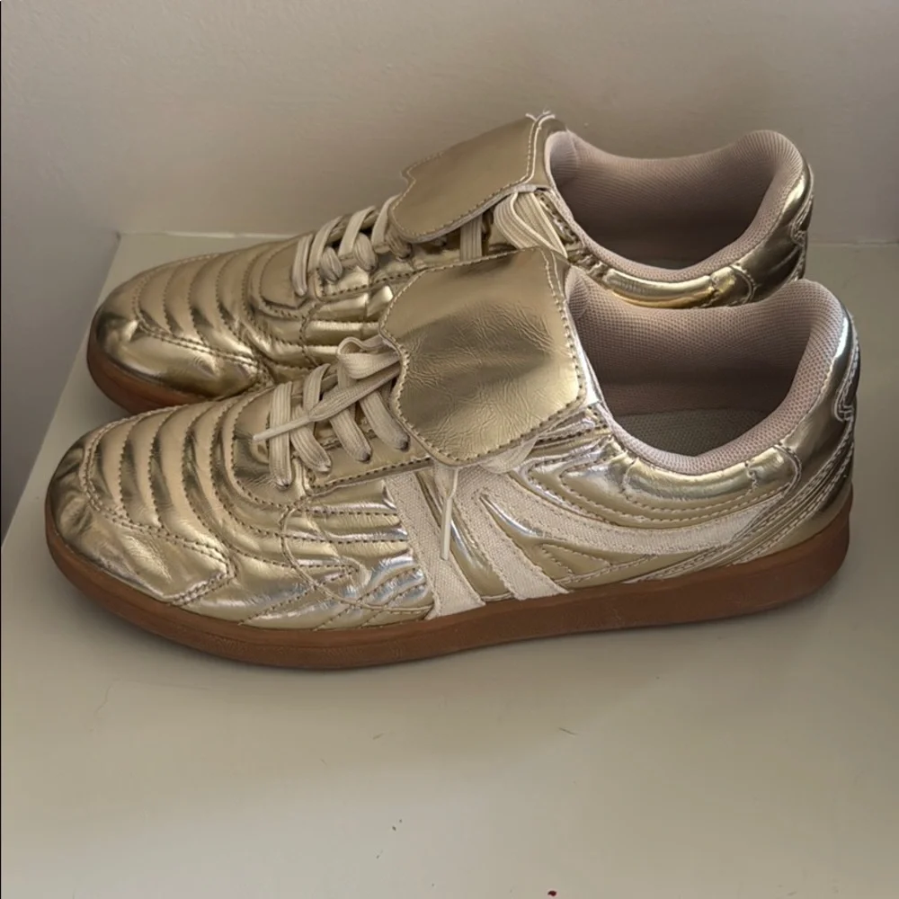 Steve Madden Gold Sneakers